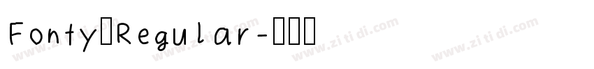 Fonty Regular字体转换